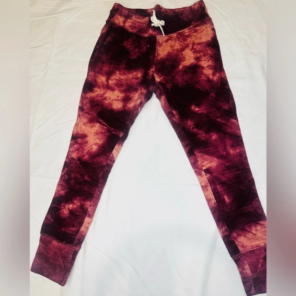 Old Navy Girls Tie-Dye Joggers - Pink & Maroon Sz Small